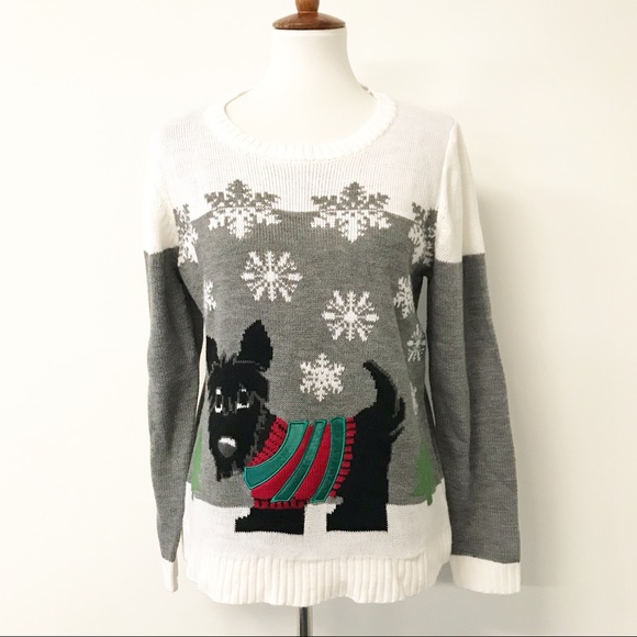 scottie dog christmas sweater